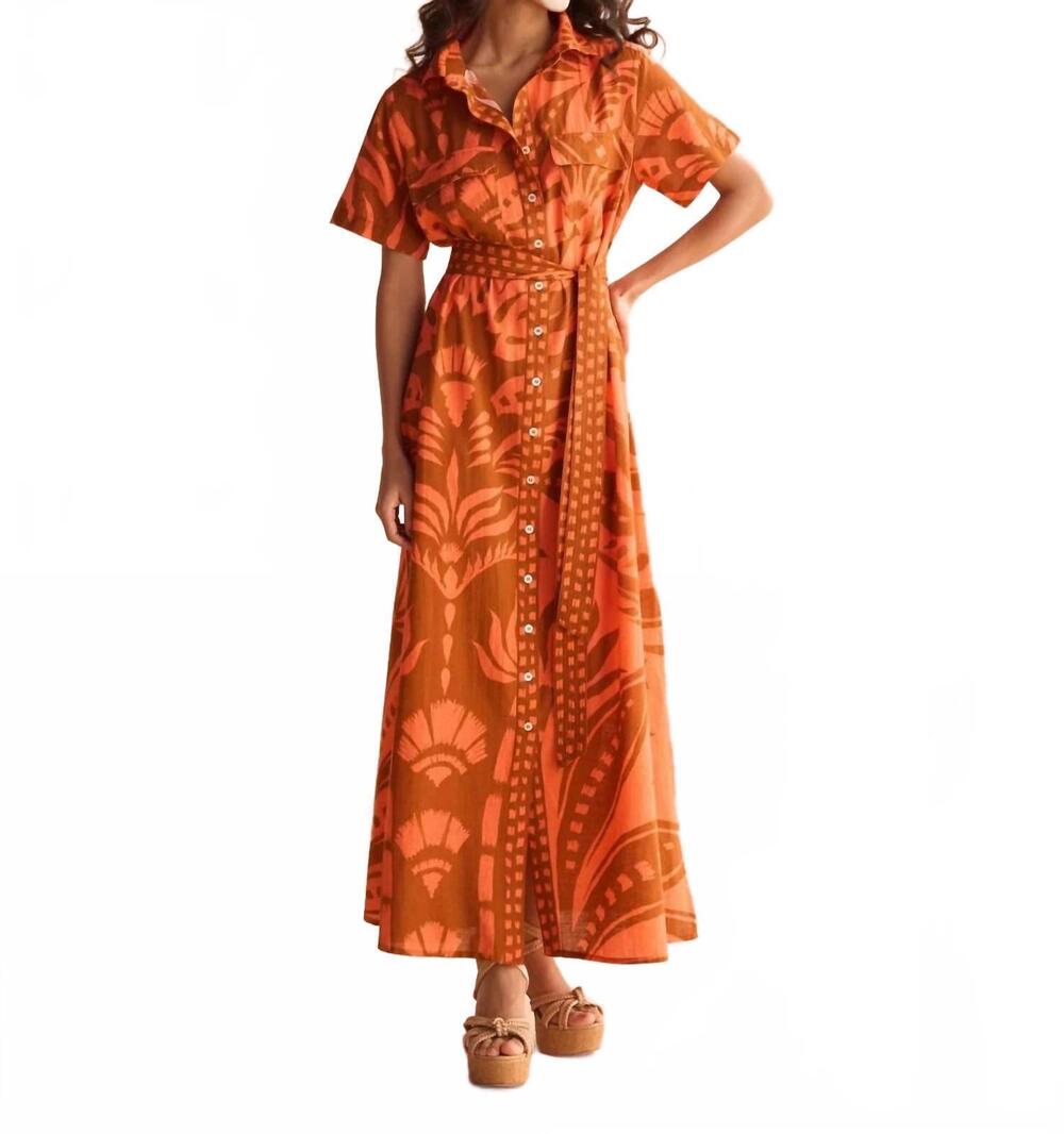NEW OMIKA amira maxi dress in naia terracotta